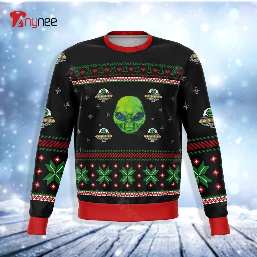 Area 51 Alien Premium Ugly Christmas Sweater- Best Christmas Gifts 2023