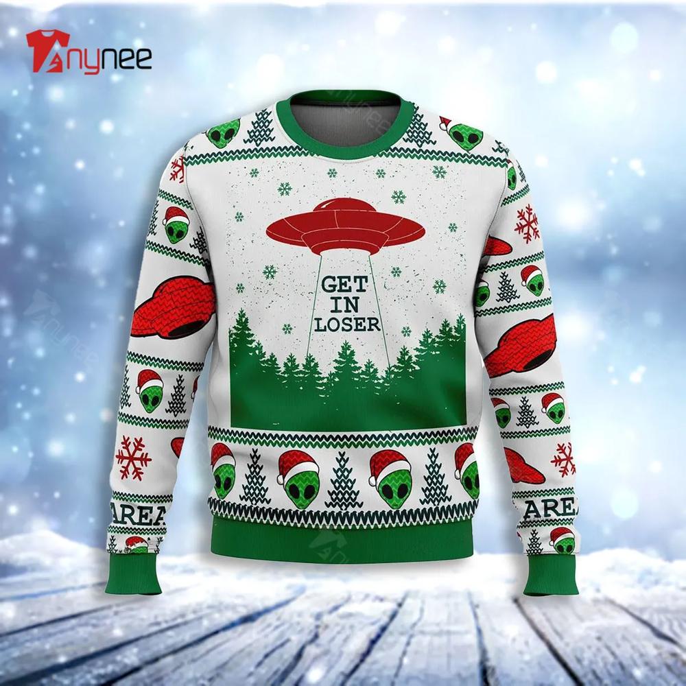 Area 51 Get In Loser Ugly Christmas Sweater- Best Christmas Gifts 2023