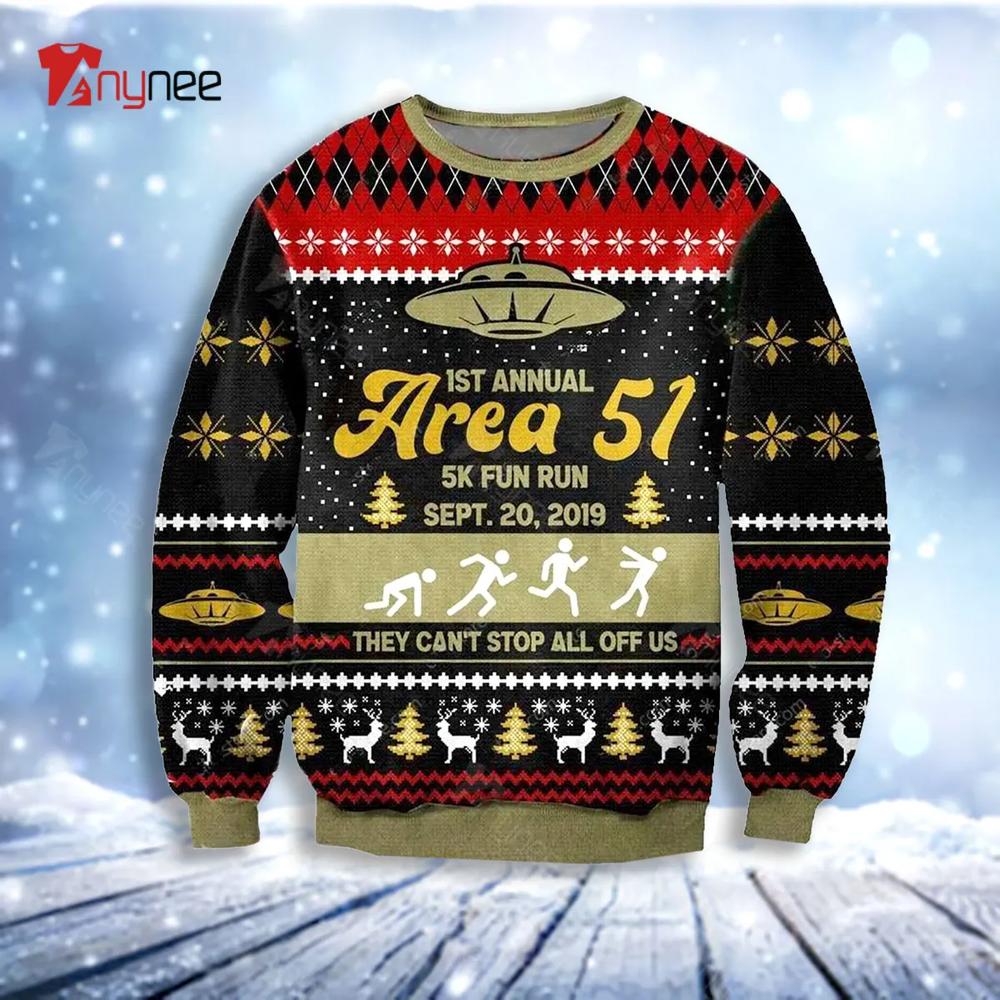 Area 51 Print Ugly Christmas Sweater- Best Christmas Gifts 2023