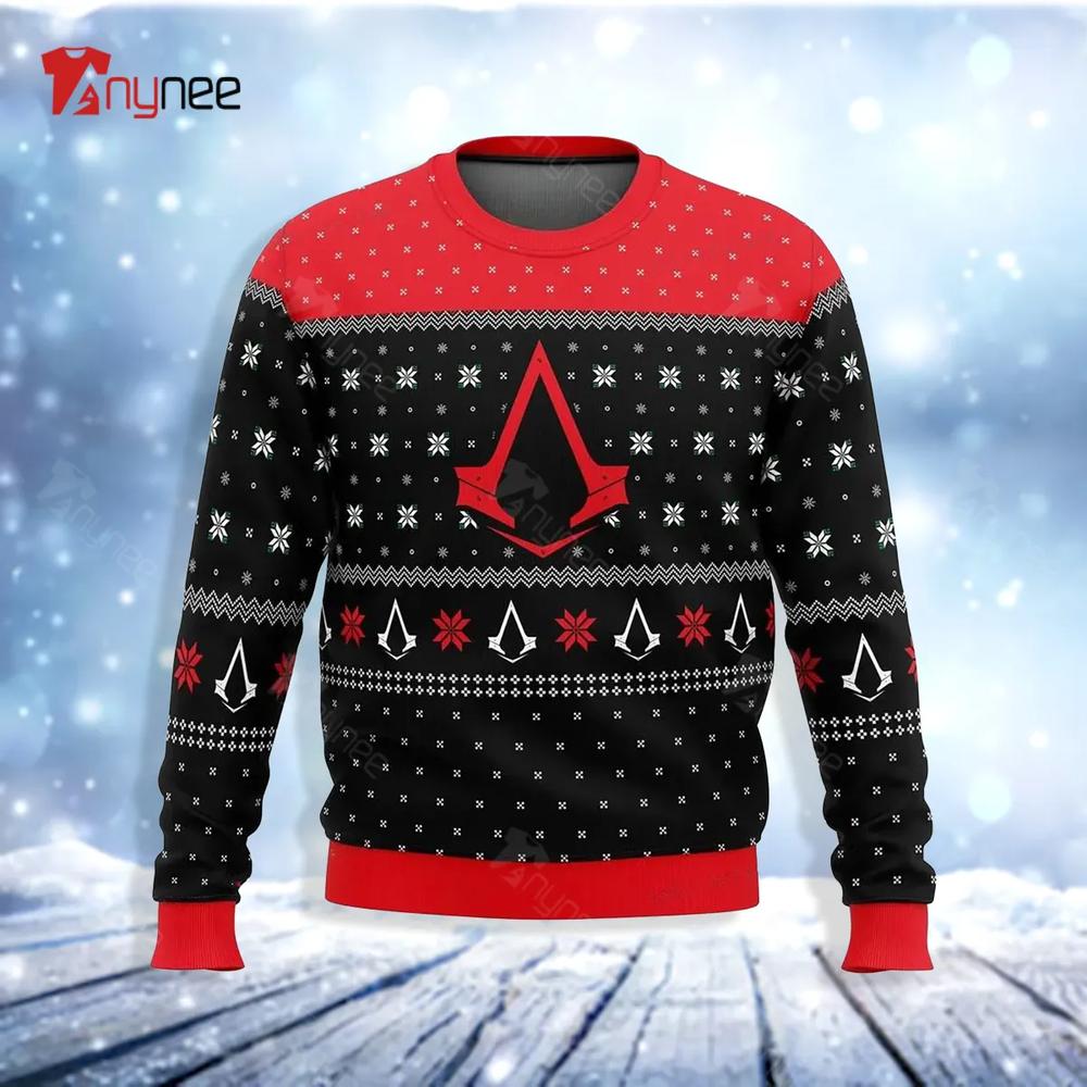 Assassins Creed Assassin Insignia Symbol Ugly Christmas Sweater- Best Christmas Gifts 2023