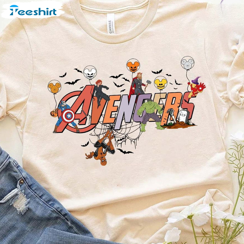 Assemble Halloween Shirt, Marvel Halloween Tee Tops For Family, Avengers Short Sleeve For Halloween