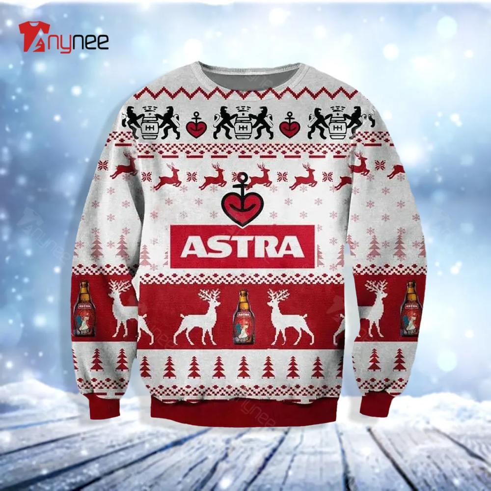 Astra Beer Ugly Christmas Sweater- Best Christmas Gifts 2023