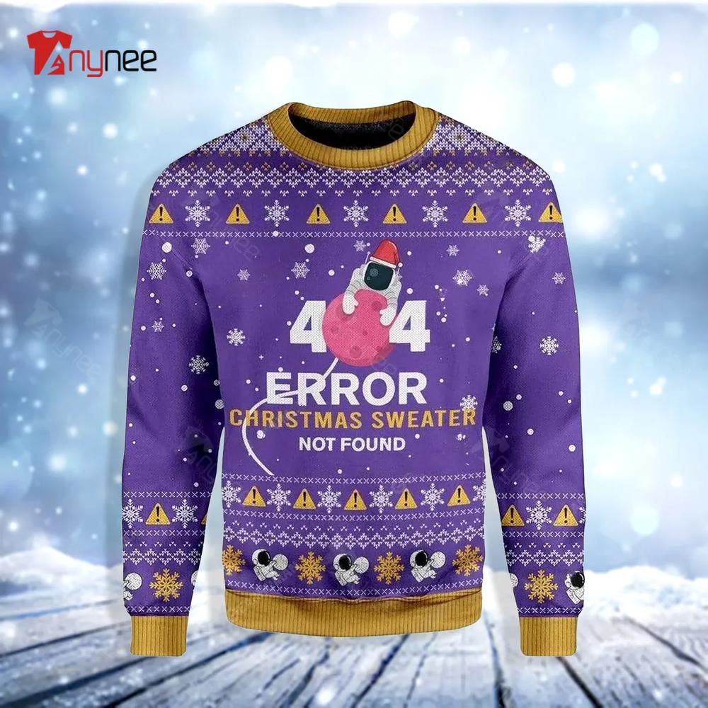 Astronaut 404 Error Not Found For Ugly Christmas Sweater- Best Christmas Gifts 2023