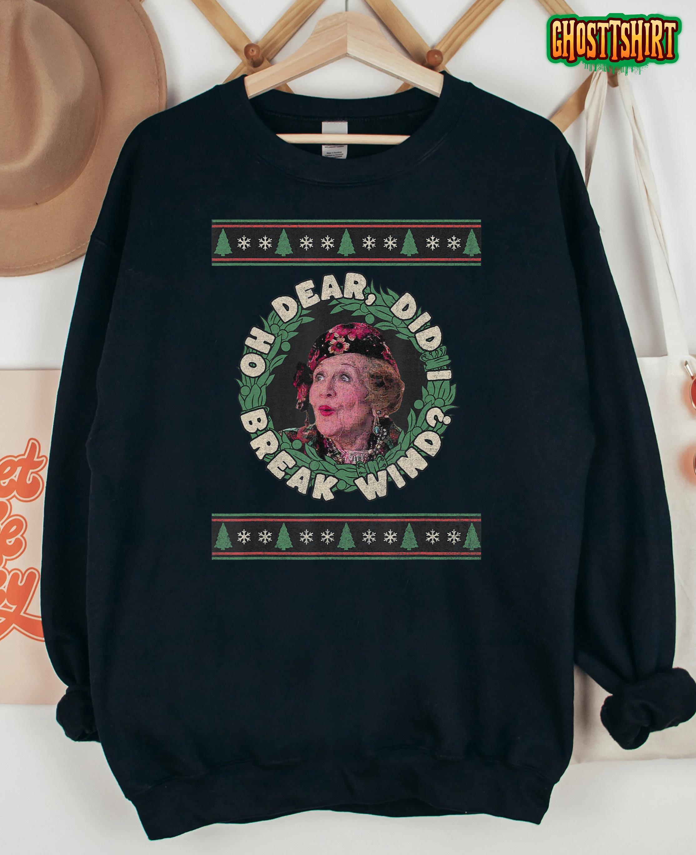 Aunt Bethany Oh Dear Did I Break Wind Funny Christmas Movie T-Shirt