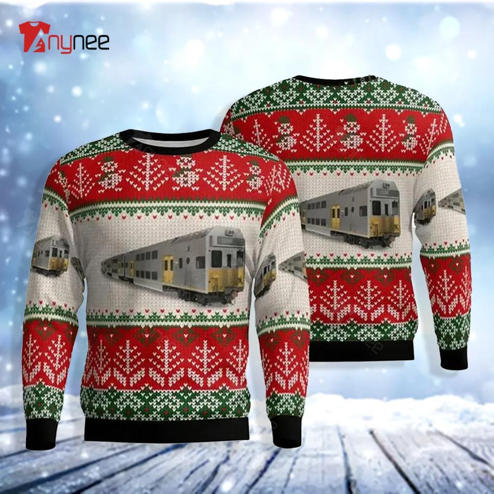 Australian Sydney Trains K Sets Suburban Passenger Ugly Christmas Sweater- Best Christmas Gifts 2023