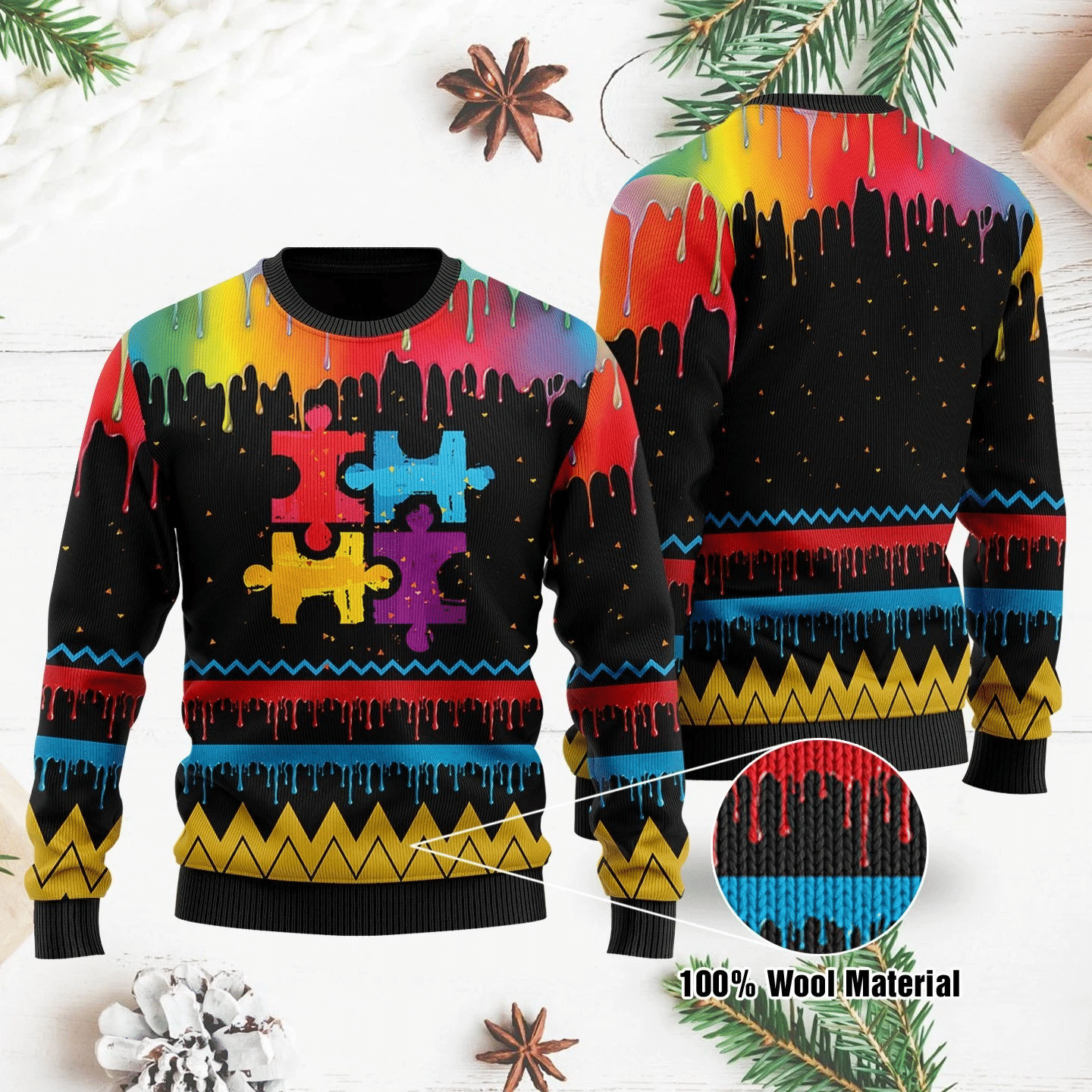 Autism Awareness Ugly Christmas Sweater | For Men & Women | Adult | US1630- Best Christmas Gifts 2023