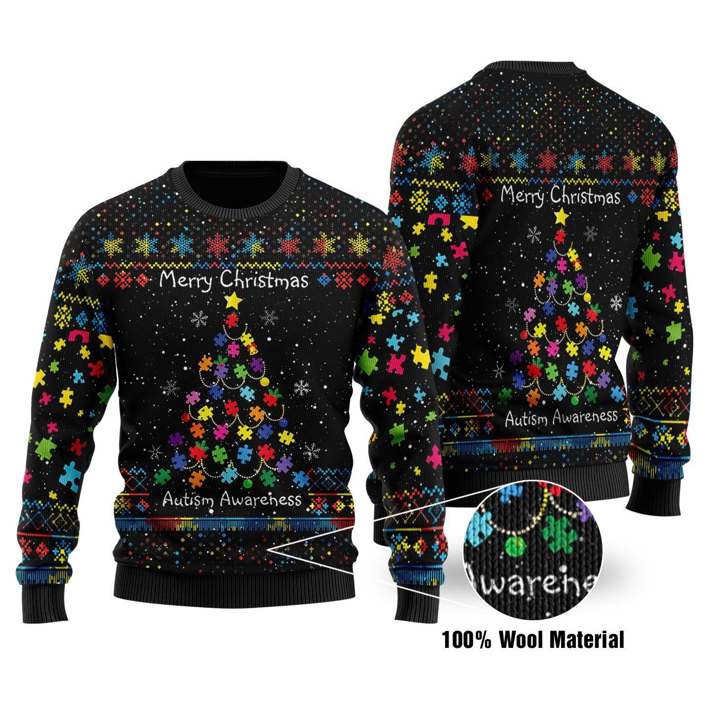 Autism Awareness Ugly Christmas Sweater | For Men & Women | Adult | US1712- Best Christmas Gifts 2023