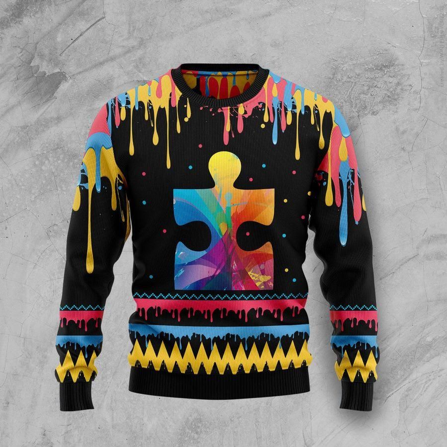 Autism Colorful Beauty Ugly Christmas Sweater | For Men & Women | Adult | US1440- Best Christmas Gifts 2023