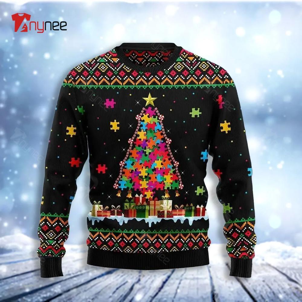 Autism Pine Christmas Ugly Christmas Sweater- Best Christmas Gifts 2023