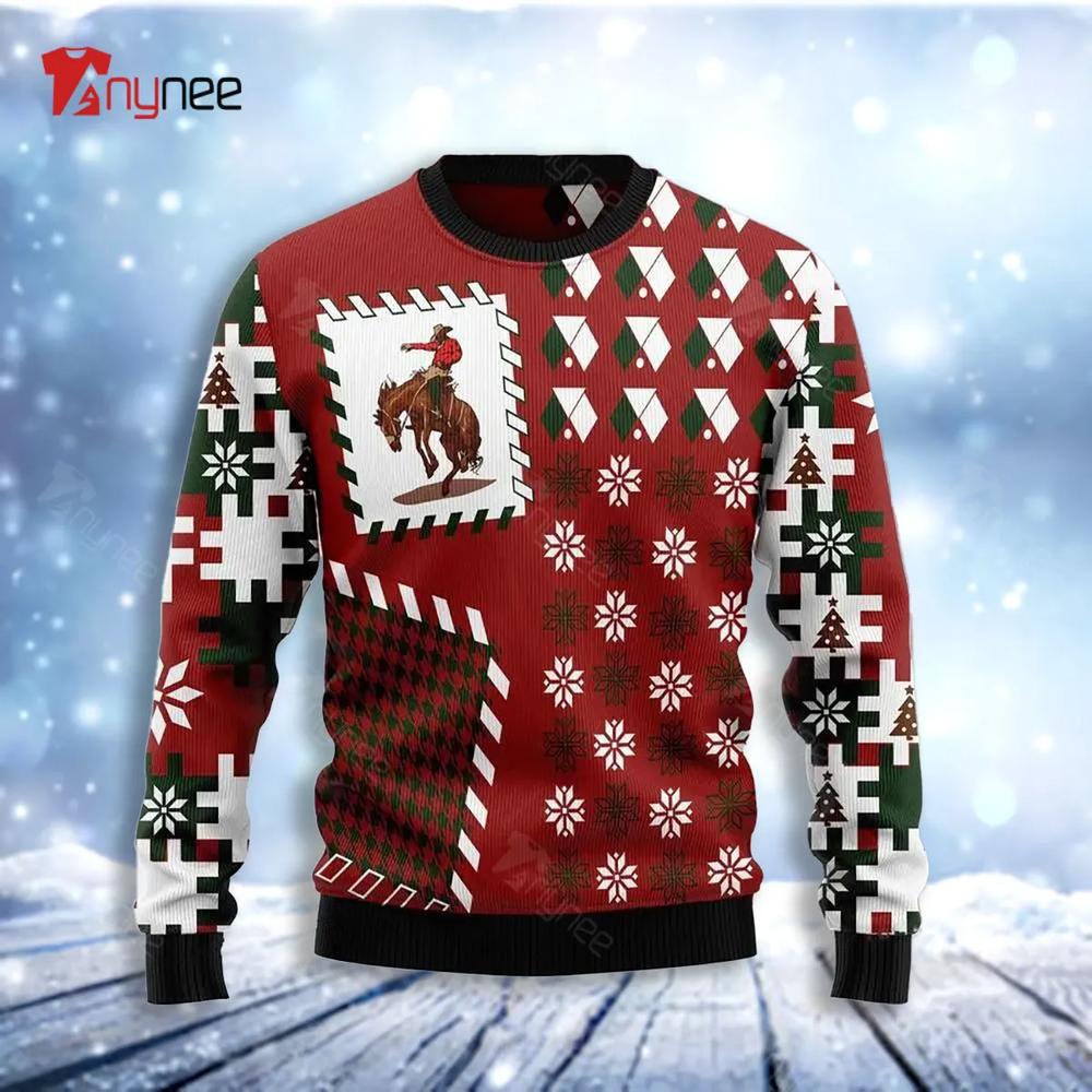 Awesome Cowboy Ugly Christmas Sweater- Best Christmas Gifts 2023