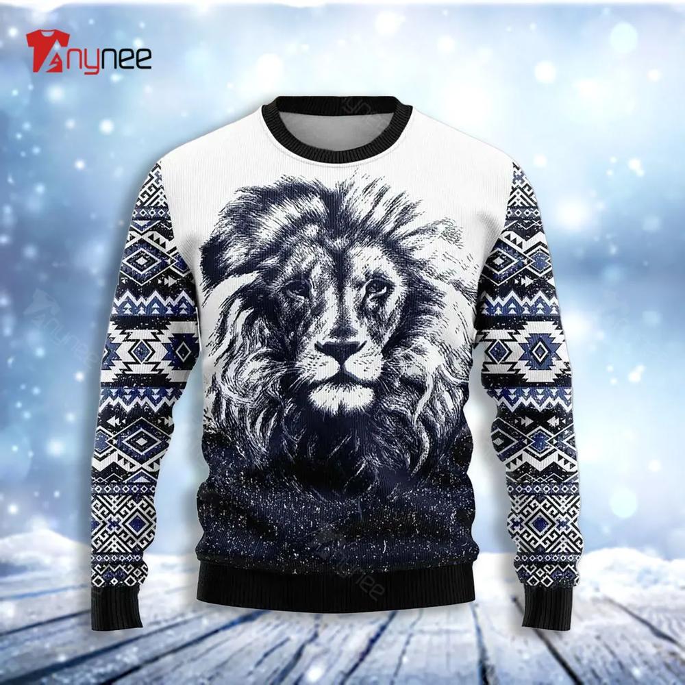 Awesome Lion Ugly Christmas Sweater- Best Christmas Gifts 2023