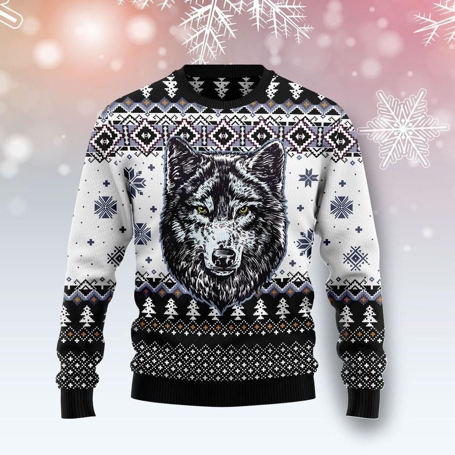 Awesome Wolf Ugly Christmas Sweater | For Men & Women | Adult | US1422- Best Christmas Gifts 2023