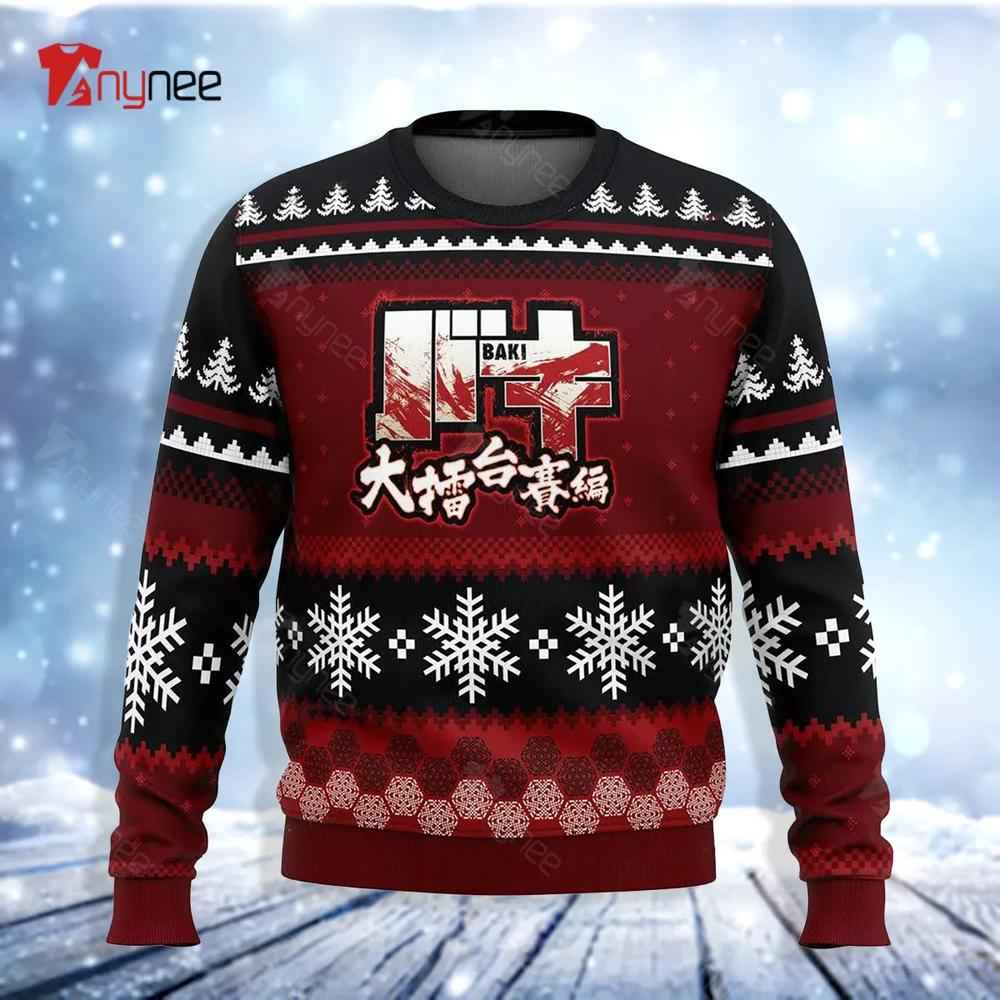 Axe Kick Baki Ugly Christmas Sweater- Best Christmas Gifts 2023