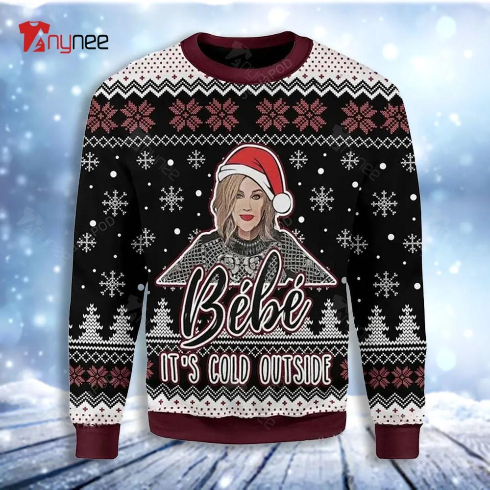 B B It Is Cold Outside Ugly Christmas Sweater- Best Christmas Gifts 2023