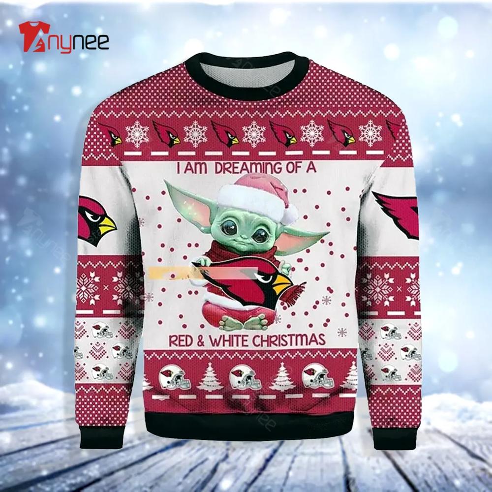 Baby Yoda Arizona Cardinals Ugly Christmas Sweater- Best Christmas Gifts 2023