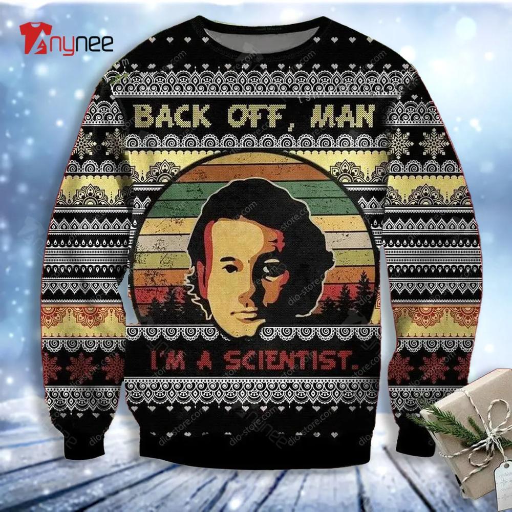 Back Off Man Im A Scientist Ghostbusters Ugly Christmas Sweater- Best Christmas Gifts 2023