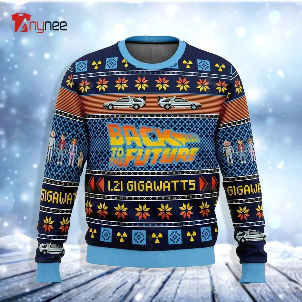 Back To The Future Car Ugly Christmas Sweater- Best Christmas Gifts 2023