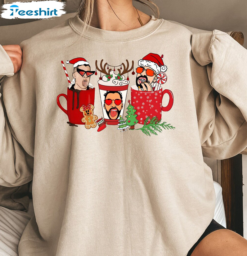 Bad Bunny Christmas Shirt – Bunny Coffee Sweatshirt Crewneck