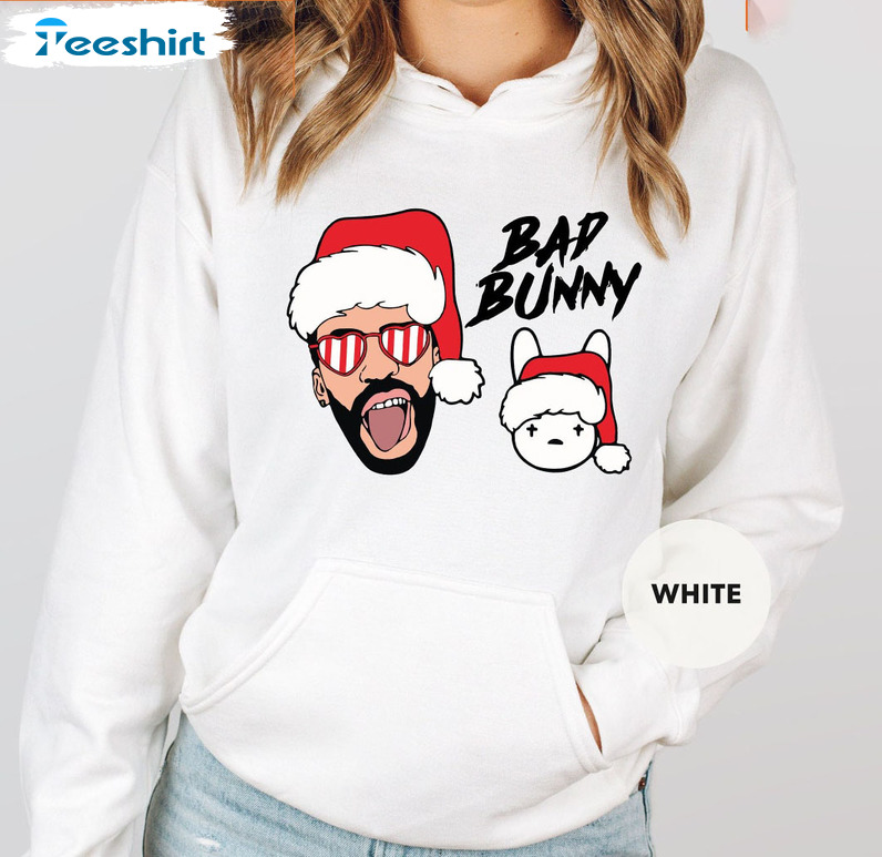 Bad Bunny Christmas Trendy Unisex T-shirt Tee Tops