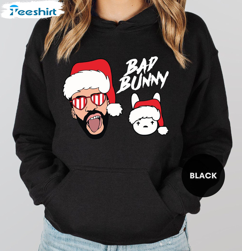 Bad Bunny Christmas Trendy Unisex T-shirt Tee Tops