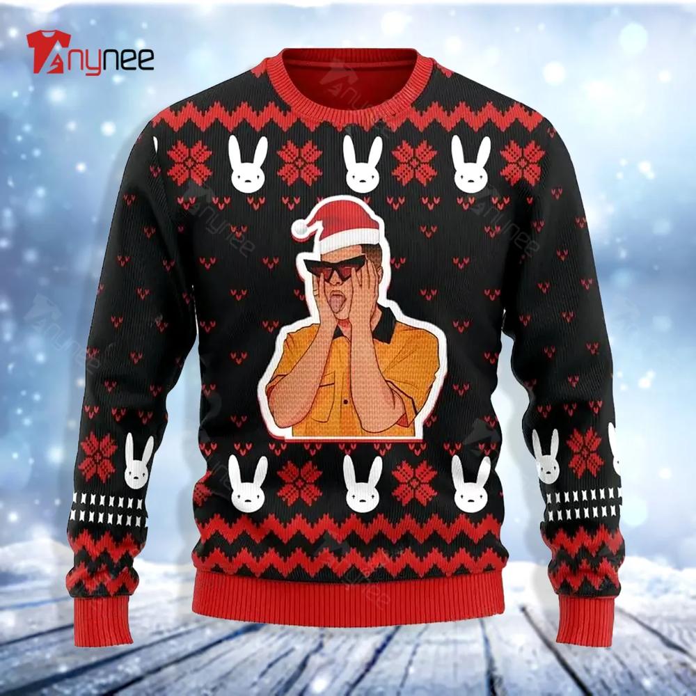 Bad Bunny Ugly Christmas Sweater- Best Christmas Gifts 2023