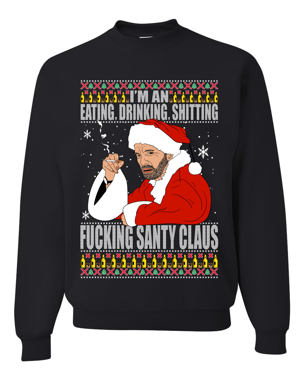 Bad Santa Fucking Santy Claus Merry Ugly Christmas Sweater- Best Christmas Gifts 2023