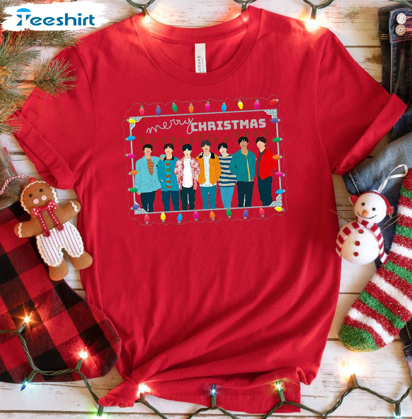 Bangtan Christmas Shirt, Christmas Korean Kpop Fan Unisex Hoodie Tee Tops