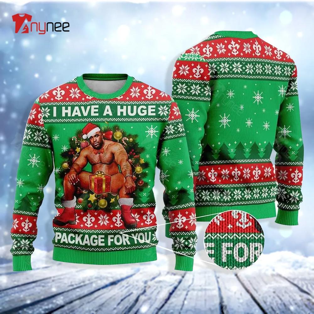 Barry Wood Christmas Ugly Sweater I Have A Big Package For You Ugly Christmas Sweater- Best Christmas Gifts 2023