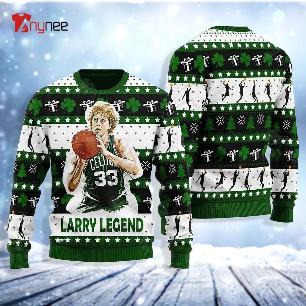 Basketball 33 Larry Legend Ugly Christmas Sweater- Best Christmas Gifts 2023