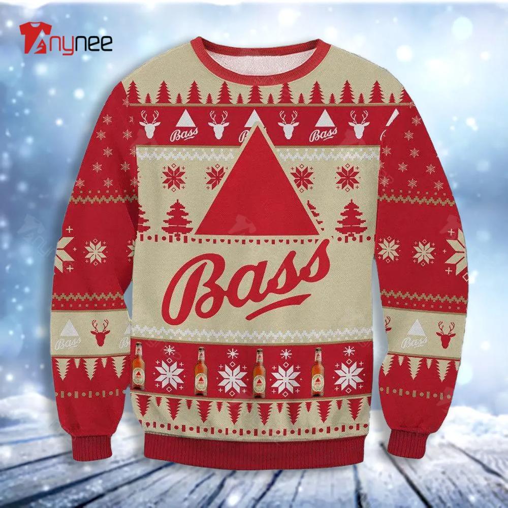 Bass Ale Beer Snowflake Ugly Christmas Sweater- Best Christmas Gifts 2023