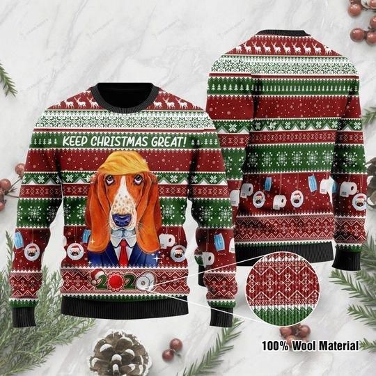 Basset Hound Keep Christmas Great 2020 Ugly Christmas Sweater | For Men & Women | Adult | US1132- Best Christmas Gifts 2023