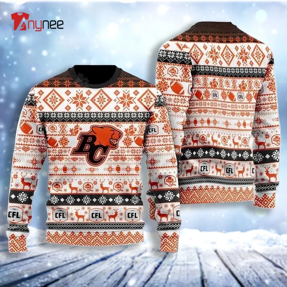 Bc Lions Logo Ugly Christmas Sweater- Best Christmas Gifts 2023