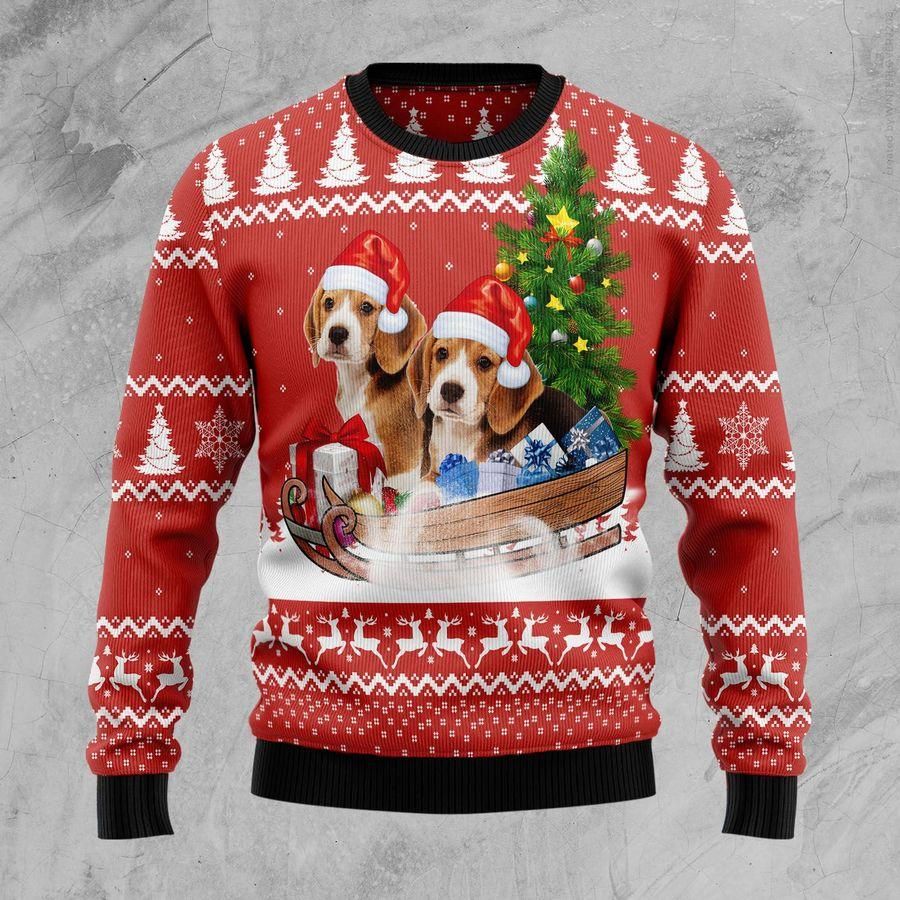 Beagle Dashing Ugly Christmas Sweater | For Men & Women | Adult | US1790- Best Christmas Gifts 2023