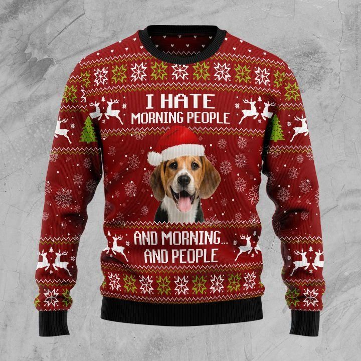 Beagle Hate Morning People Ugly Christmas Sweater | For Men & Women | Adult | US1497- Best Christmas Gifts 2023