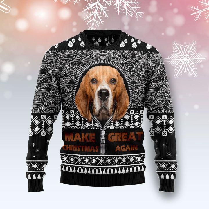 Beagle Make Great Again Ugly Christmas Sweater | For Men & Women | Adult | US1791- Best Christmas Gifts 2023