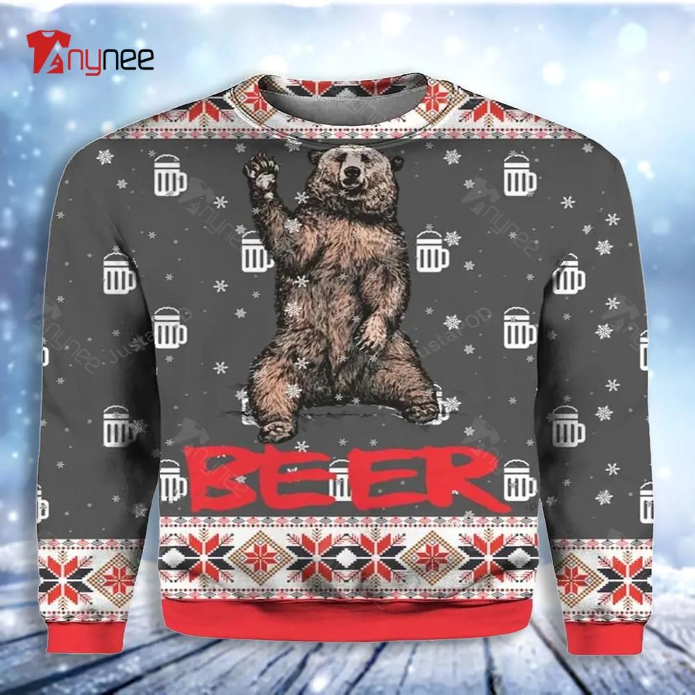 Bear Beer Ugly Christmas Sweater- Best Christmas Gifts 2023