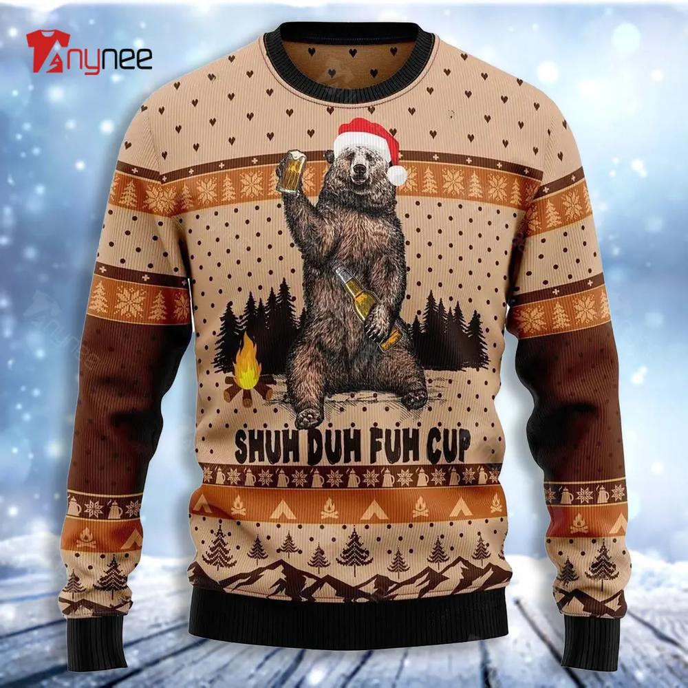 Bear Camping Christmas Ugly Christmas Sweater- Best Christmas Gifts 2023