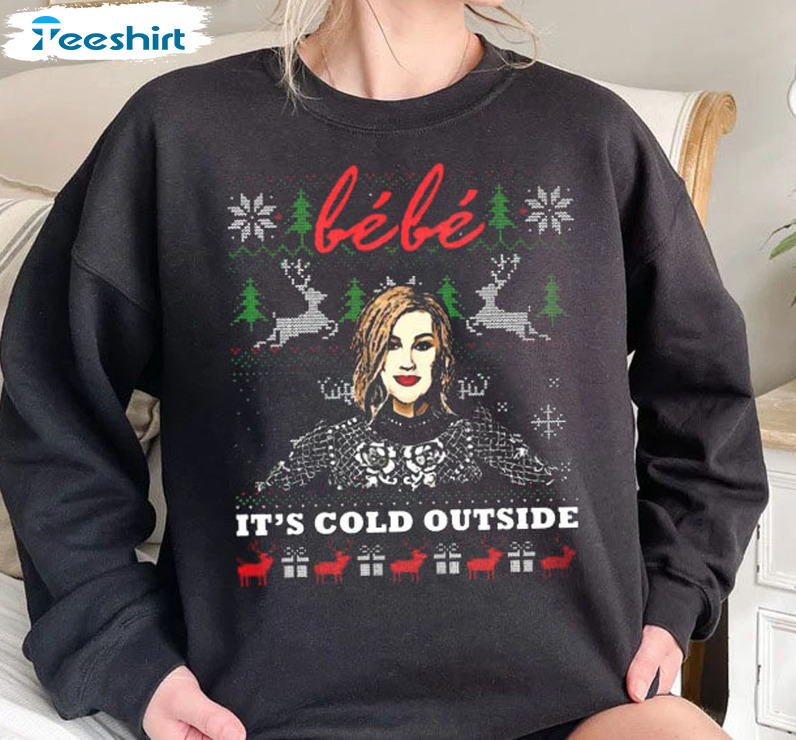 Bebe It’s Cold Outside Shirt, Family Christmas Unisex Hoodie Crewneck