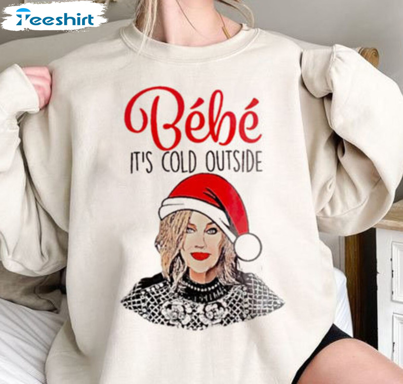 Bebe It’s Cold Outside Vintage Shirt, Family Christmas Crewneck Unisex T-shirt