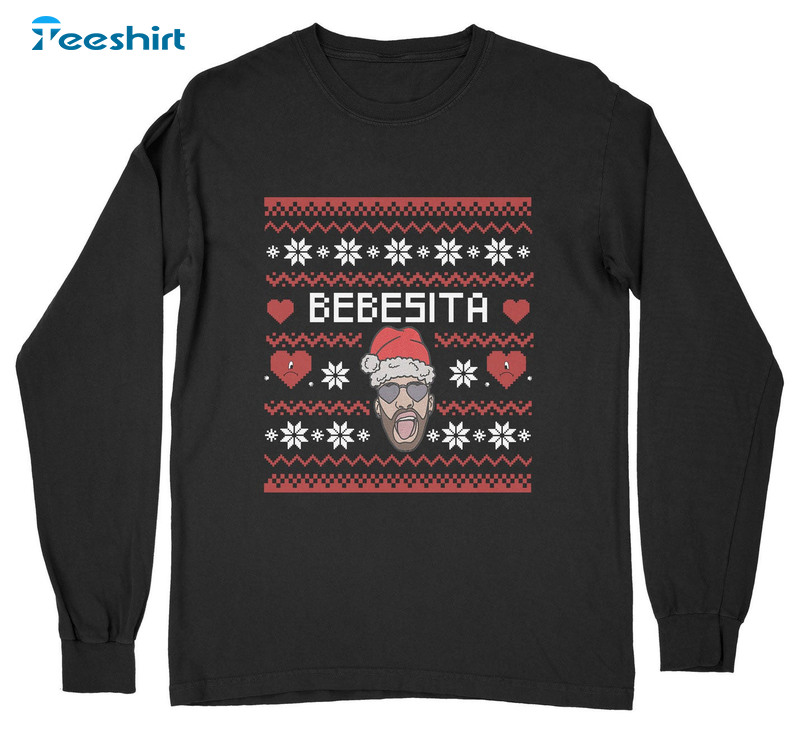 Bebesota Christmas Shirt, Bad Bunny Christmas Unisex Hoodie Crewneck