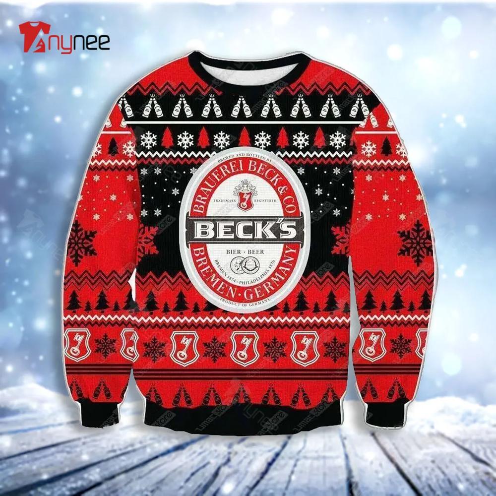 Beck Is Beer Womens Ugly Christmas Sweater- Best Christmas Gifts 2023