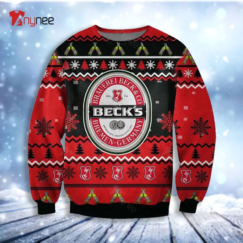 Beck Is Brewery Germany Beer Ugly Christmas Sweater- Best Christmas Gifts 2023