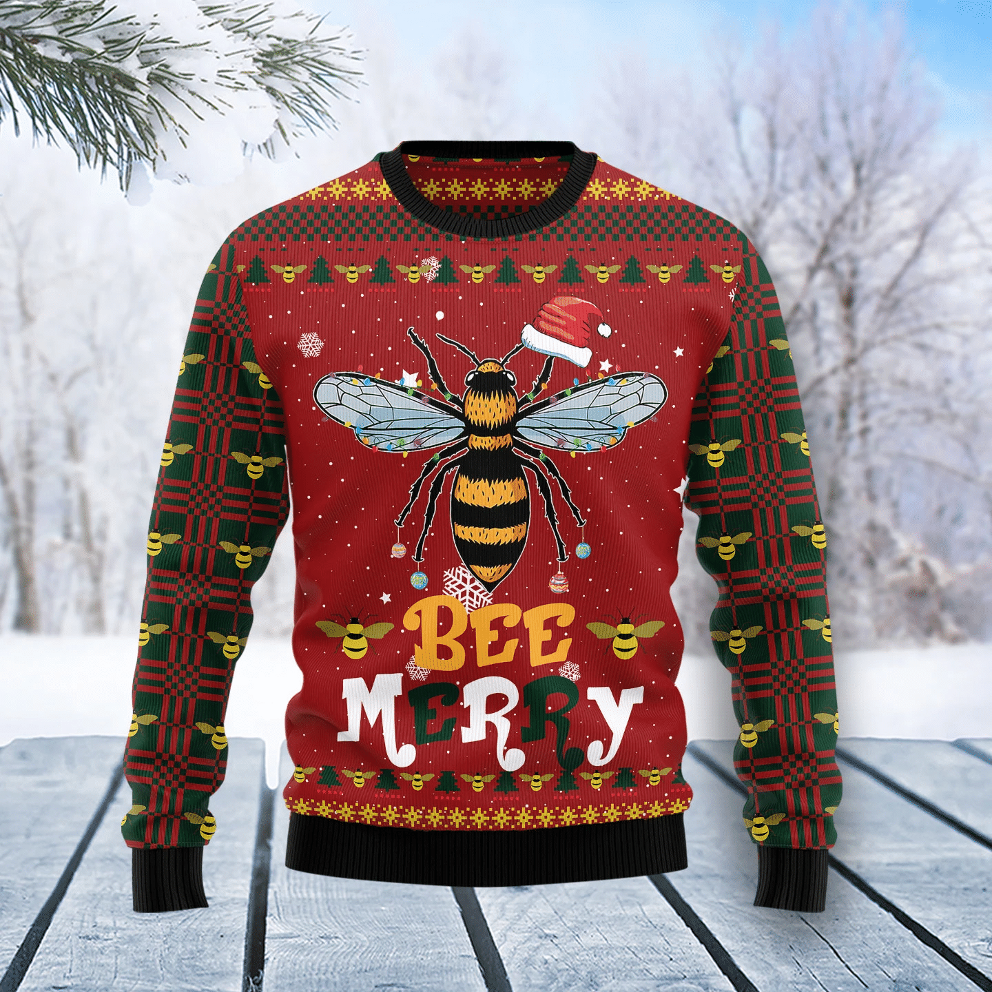 Bee Merry Ugly Christmas Sweater | For Men & Women | Adult | US1302- Best Christmas Gifts 2023