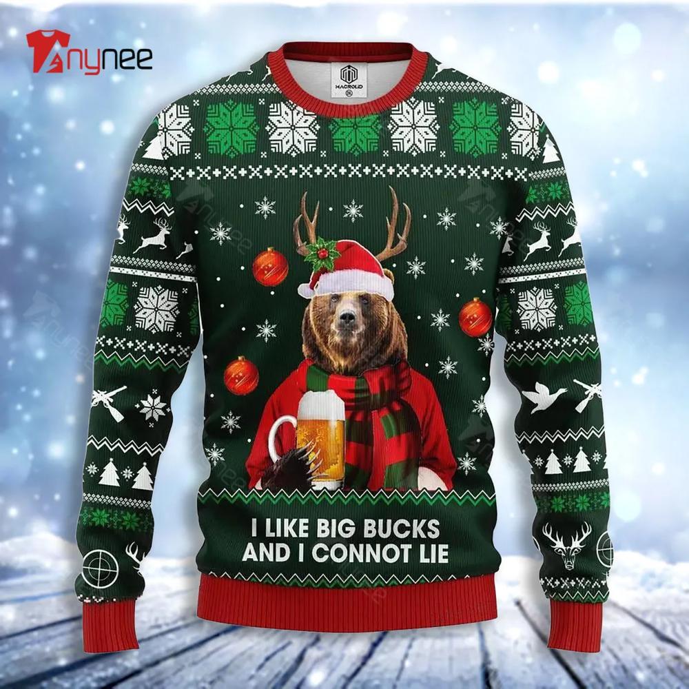 Beer Bear Christmas Ugly Christmas Sweater- Best Christmas Gifts 2023