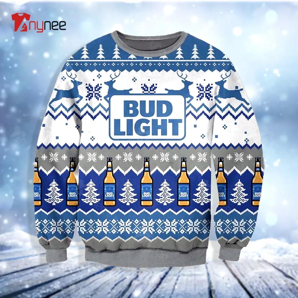 Beer Bud Light Ugly Christmas Sweater- Best Christmas Gifts 2023