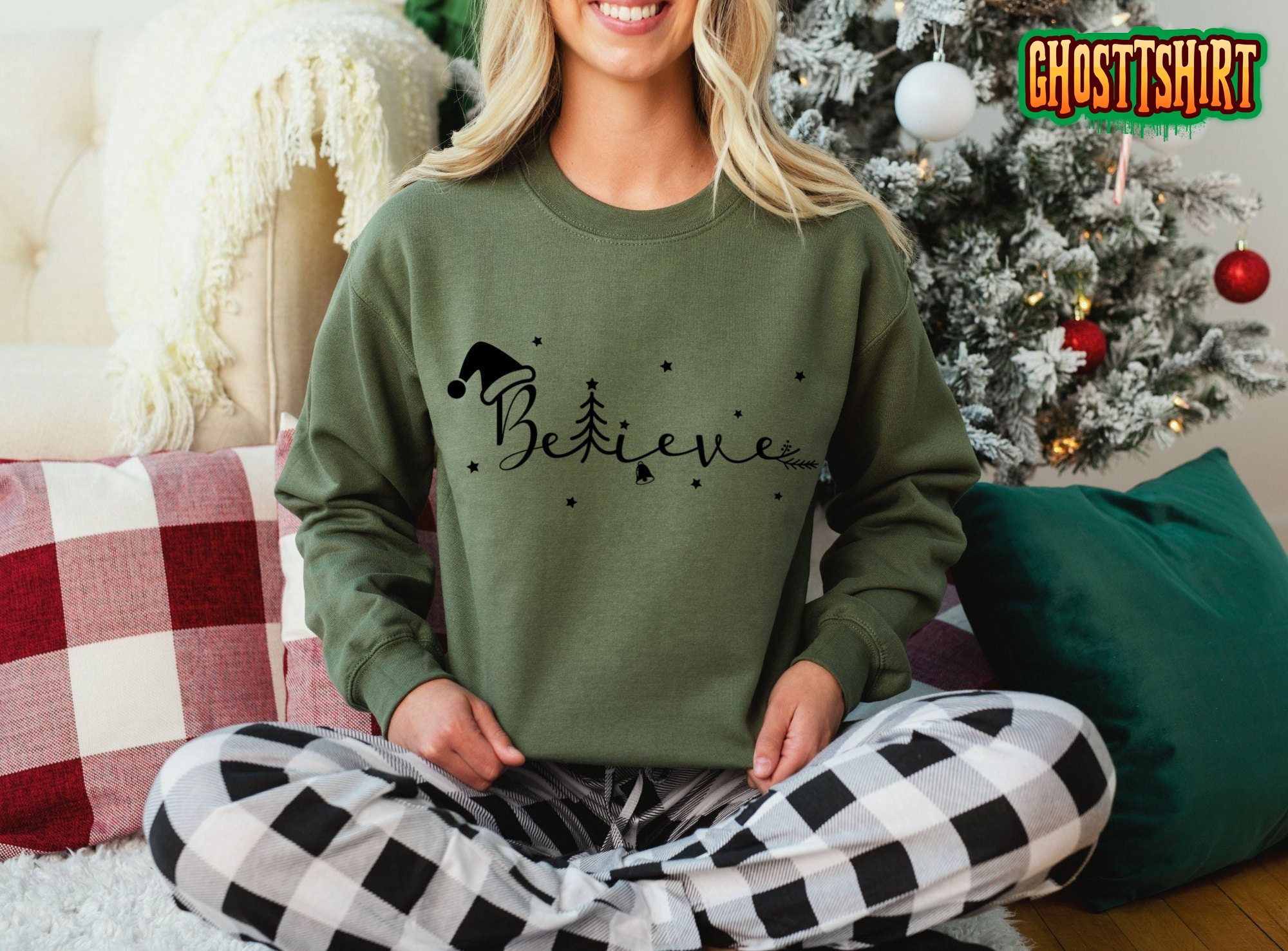 Believe Christmas Retro Sweatshirt