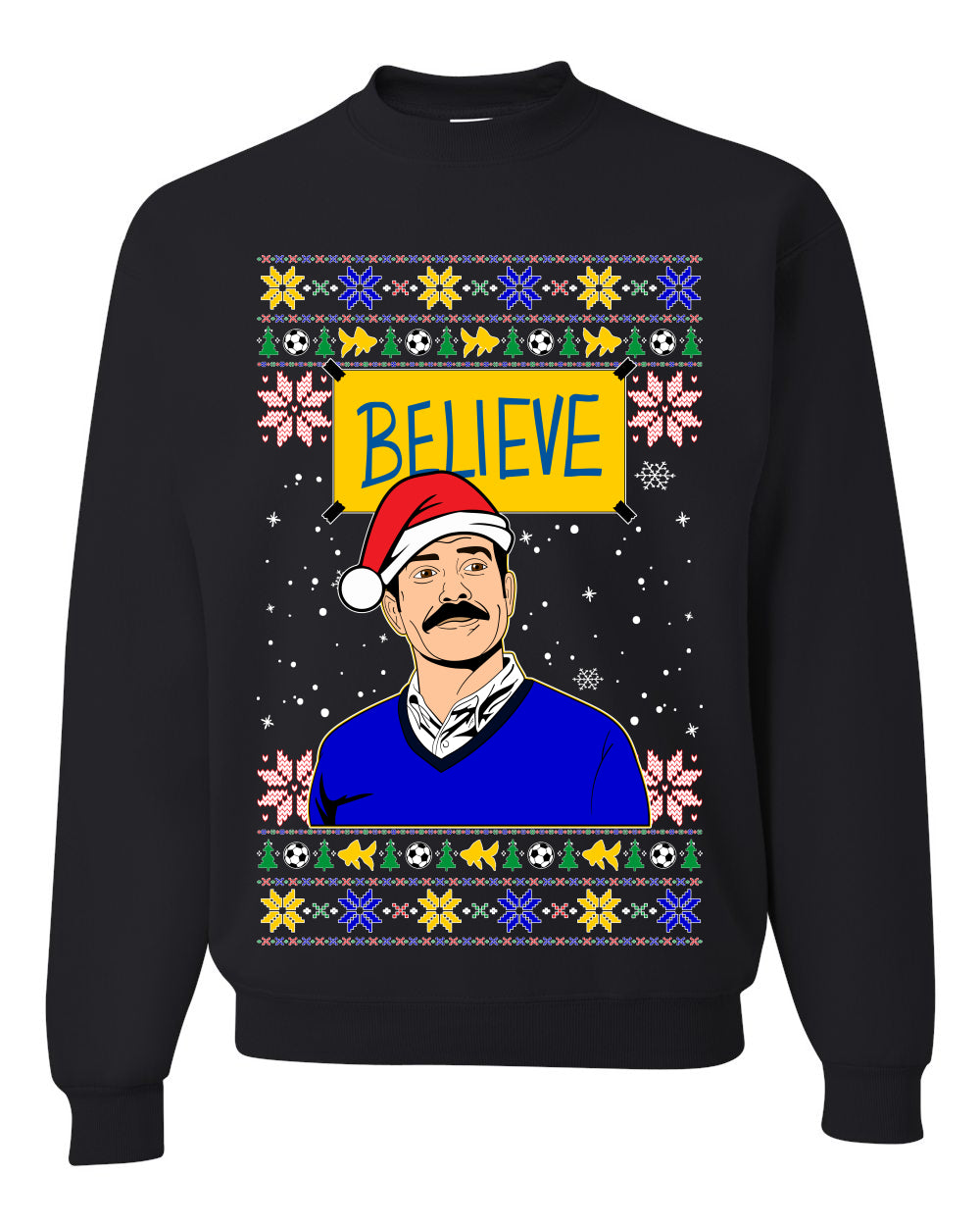 Believe Merry Christmas Ted Ugly Christmas Sweater- Best Christmas Gifts 2023