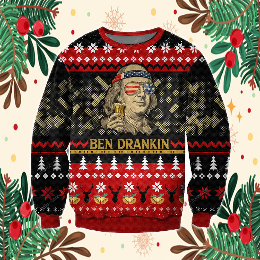 Ben Drankin 3D Print Knitting Pattern Ugly Christmas Sweater- Best Christmas Gifts 2023