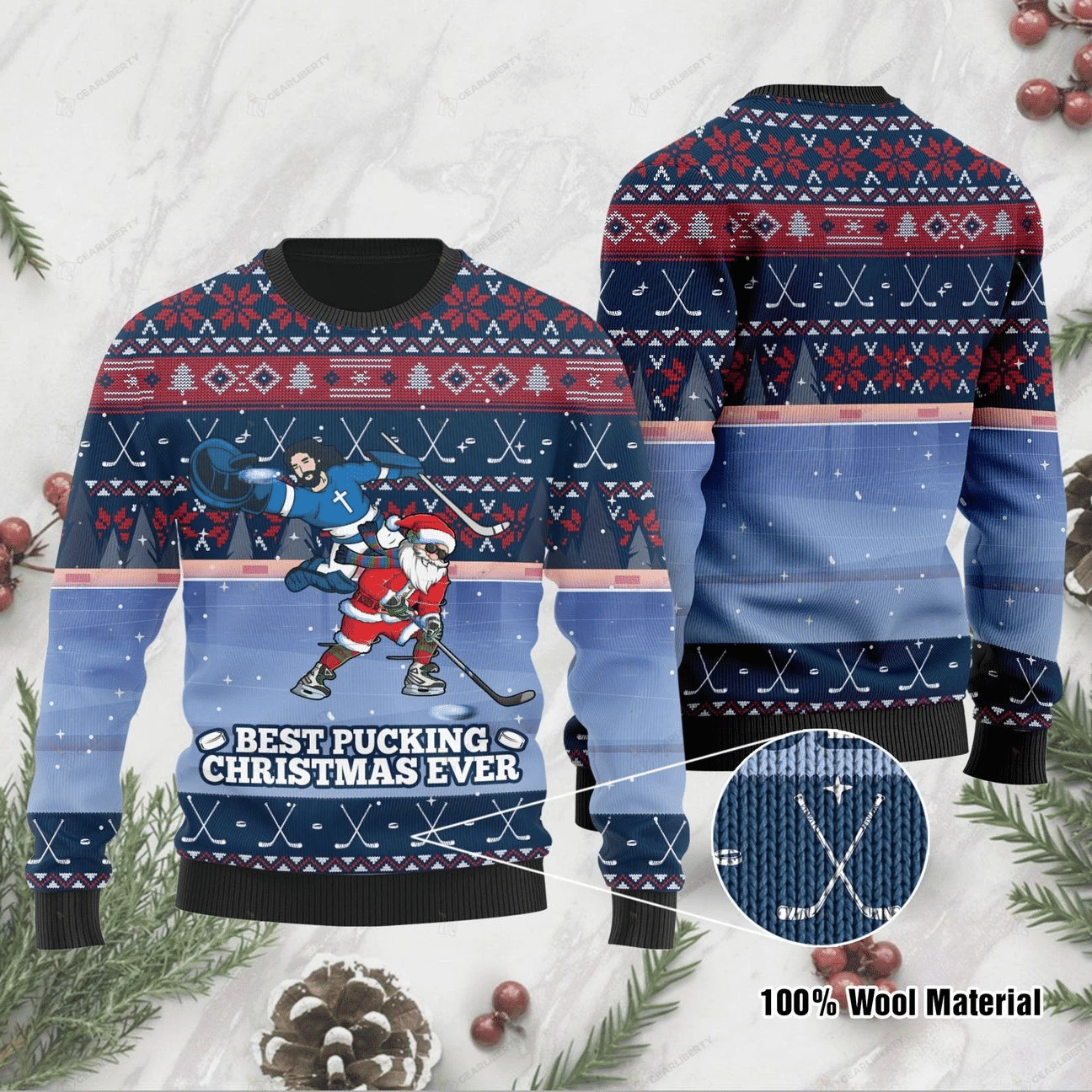 Best Pucking Christmas Ever Ugly Christmas Sweater | For Men & Women | Adult | US1186- Best Christmas Gifts 2023