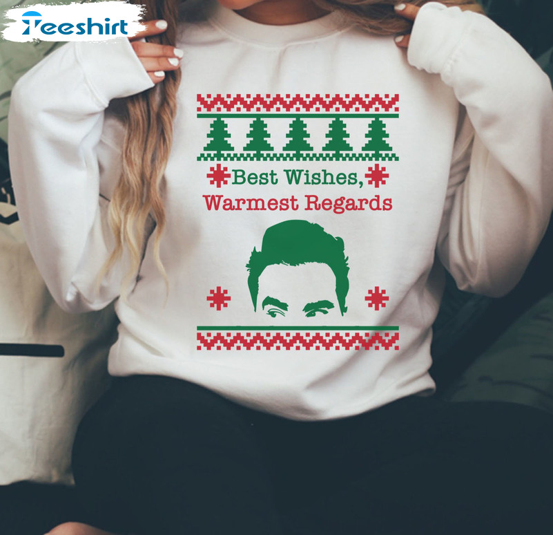 Best Wishes Warmest Regards Trendy Shirt, Funny Christmas Short Sleeve Sweater